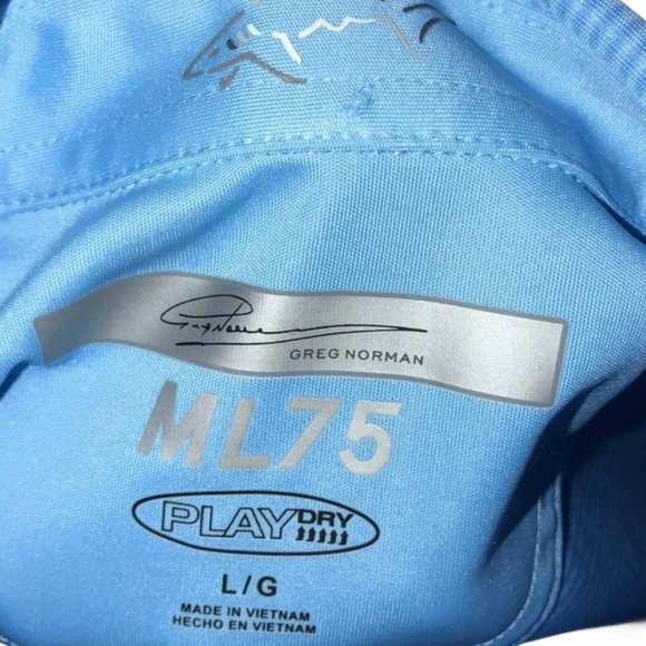 Greg Norman ML75 Play Dry Striped Golf Polo Large - Picture 7 of 7